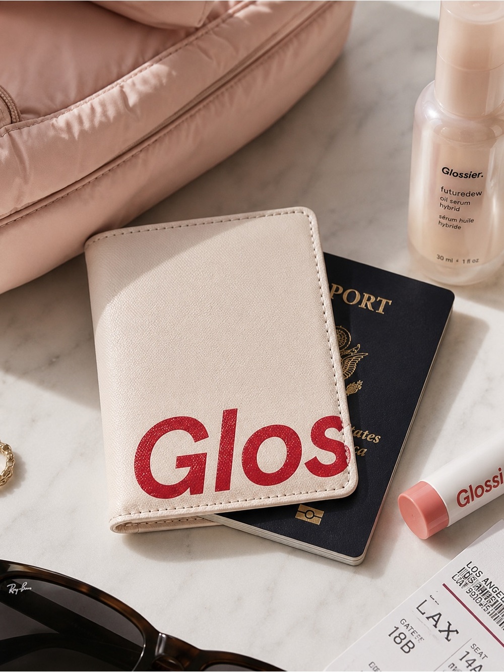 Glossier London Passport Cover NWT ✈️ - Picture 2 of 8